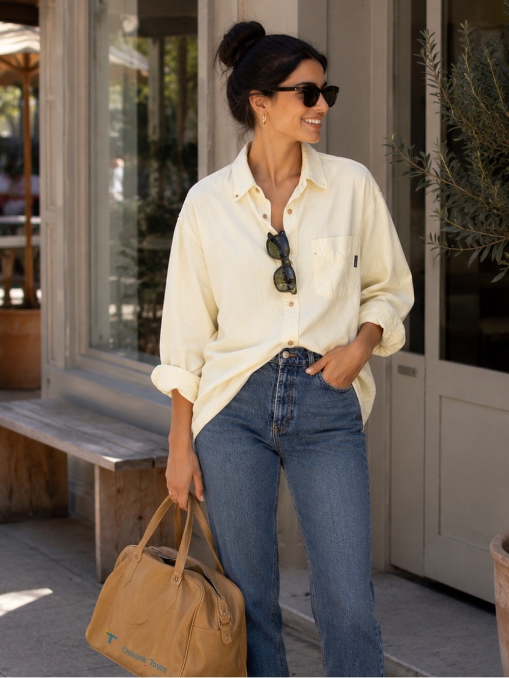 Guess cotton oversize shirt
